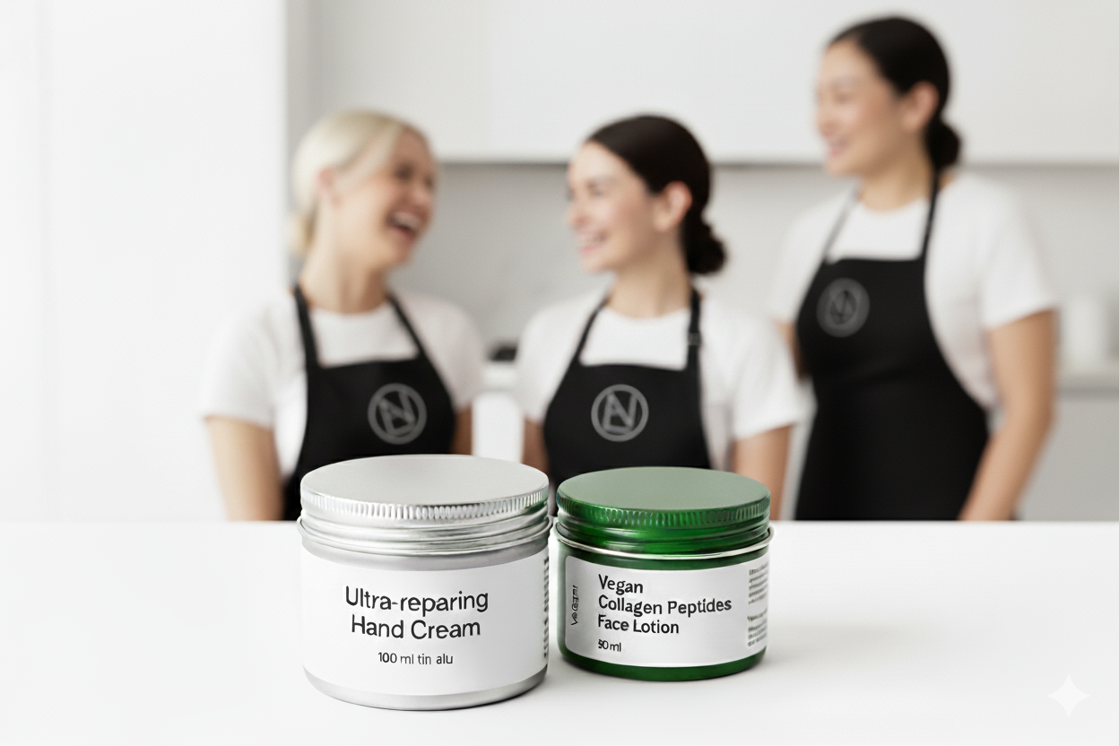 Create your Custom Vegan Peptide Face Lotion + Ultra-Repairing Hand Cream